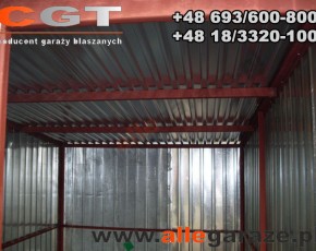 Garaż blaszany 2x3 ocynkowany brama dwuskrzydłowa

