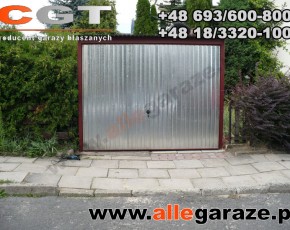 Garaż blaszany 3x5 ocynkowany brama uchylna

