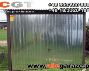 Garaż blaszany 3x5 ocynkowany brama uchylna

