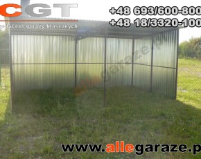 Garaż blaszany 6x4 standardowy ocynkl