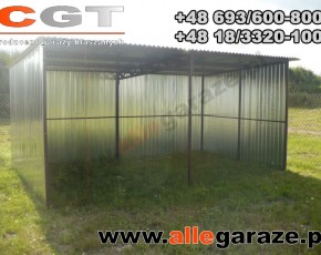 Garaż blaszany 6x4 standardowy ocynkl