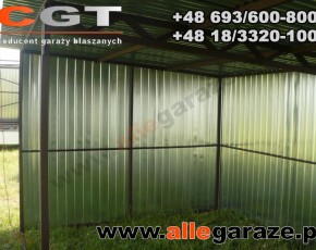 Garaż blaszany 6x4 standardowy ocynkl