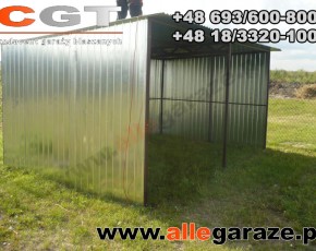 Garaż blaszany 6x4 standardowy ocynkl