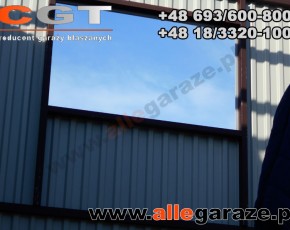 Hala garażowa 10x5 dwuspadowa biała RAL9010 brama dwuskrzydłowa  