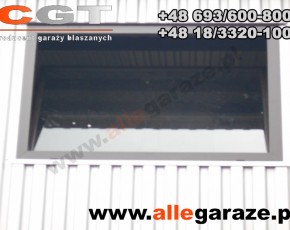 Hala garażowa 10x5 dwuspadowa biała RAL9010 brama dwuskrzydłowa  