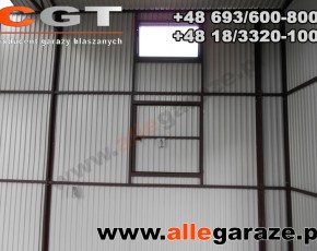 Hala garażowa 10x5 dwuspadowa biała RAL9010 brama dwuskrzydłowa  