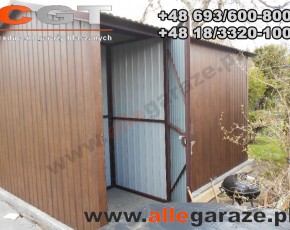 Domek ogrodowy orzech 3x4 dwuspadowy